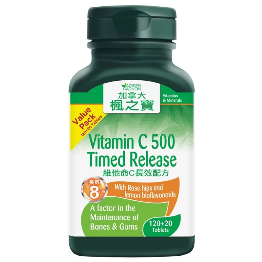 Vitamin C 500 Timed Release Value Pack 120+20 Tablets