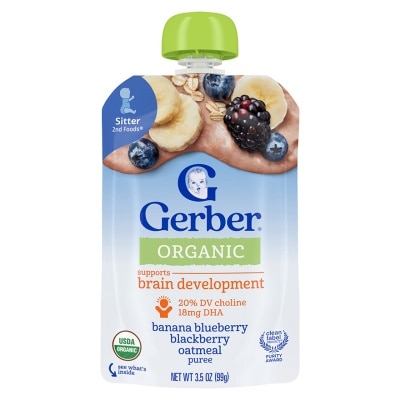 GERBER - Gerber Organic Bana BlueBlaberry Oat 99g
