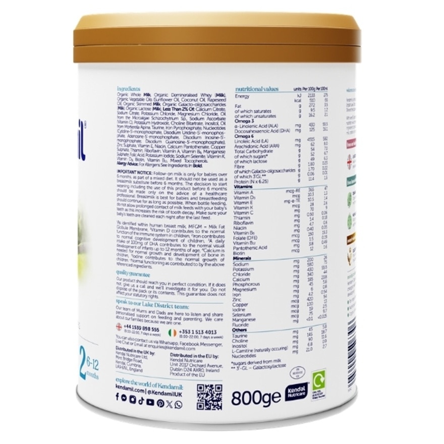 Kendamil Organic Follow-On Milk 800g