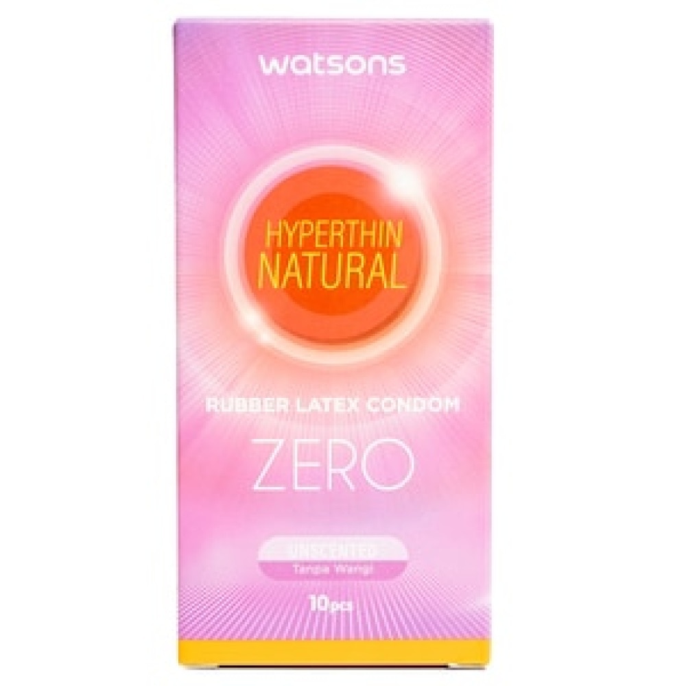 HYPERTHIN NATURAL RUBBER LATEX CONDOM ZERO UNSCENTED 10'S