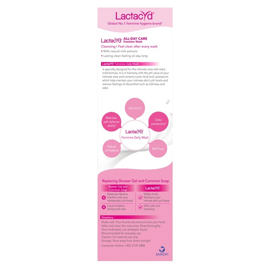 LACTACYD ALL DAY CARE  250ML X1