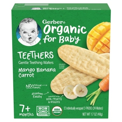 GERBER ORGANIC TEETHERS MANGO BANANA CARROT48g