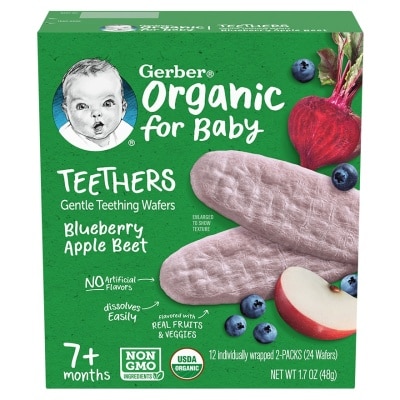 GERBER ORGANIC TEETHER BLUEBERRY APPLE BEET 48g