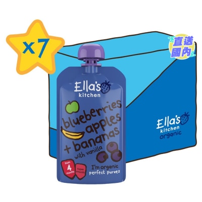 ELLA'S KITCHEN 有機藍莓, 蘋果+香蕉 120G  x 7