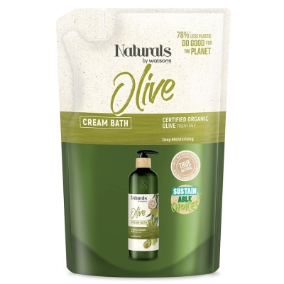 NATURALS BY WATSONS OLIVE CREAM BATH REFILL 450ML