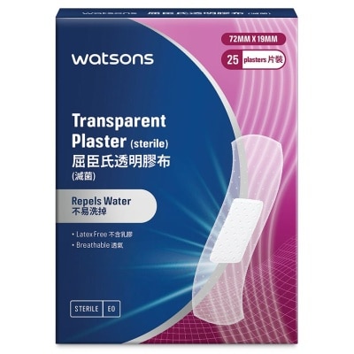 WATSONS Watsons Transparent Plaster (sterile)72mm X 19mm 25S