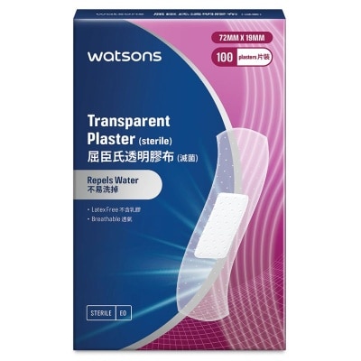 WATSONS Watsons Transparent Plaster (sterile)72mm X 19mm 100s