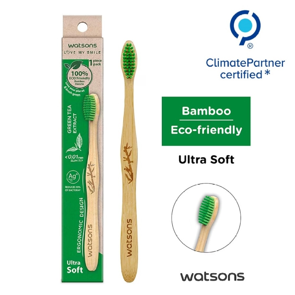 GREEN TEA BAMBOO TOOTHBRUSH 1S