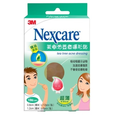 NEXCARE Nexcare Tea Tree Thin Acne Dressing 18pcs