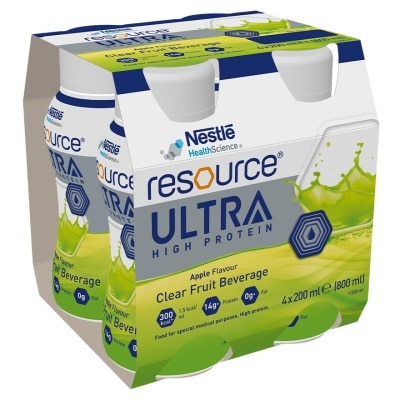 NESTLE RESOURCE® Ultra High Protein Clear Fruit Beverage (Apple flavour) 4 x 200ml
