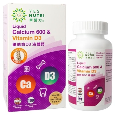 YESNUTRI YESNUTRI FOR LIQ CA 600MG & D3 100s