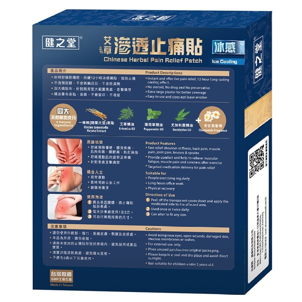  Chinese Herbal Pain Relieving Patch (Ice Cooling) 10S