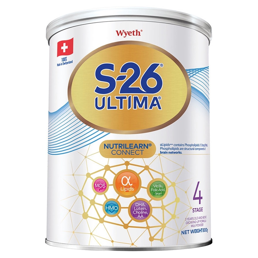 惠氏 S-26 ULTIMA 4號 兒童成長配方奶粉800克 (新舊包裝隨機發貨)