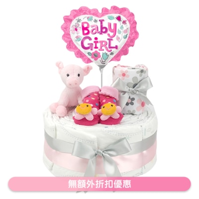 The Gift - 1 層尿片蛋糕 WSGM1T018  (商家直送 - 4個工作天內送到府上)