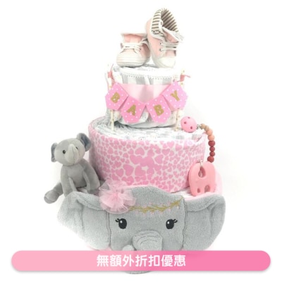 The Gift - 3 層尿片蛋糕 WSGM3T046  (商家直送 - 4個工作天內送到府上)