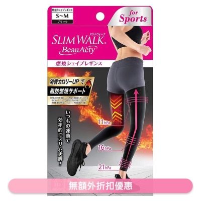 Slimwalk Compression Leggings with taping function S-M Black PH750(Supplier Delivery–8 days)