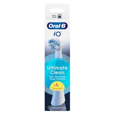 ORAL B iO 深層清潔刷頭4支裝(白色) (新舊包裝隨機發貨)