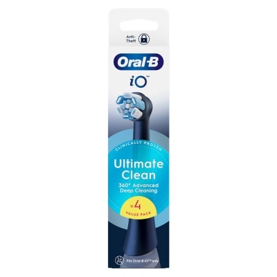 ORAL B iO 深層清潔刷頭4支裝(黑色) (新舊包裝隨機發貨)
