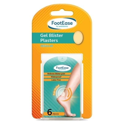 FOOTEASE BY WATSONS GEL BLISTER PLASTERS (REGULAR) 6S