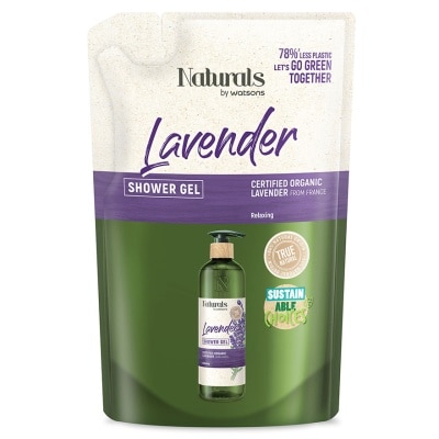 NATURALS BY WATSONS LAVENDER SHOWER GEL REFILL 450ML