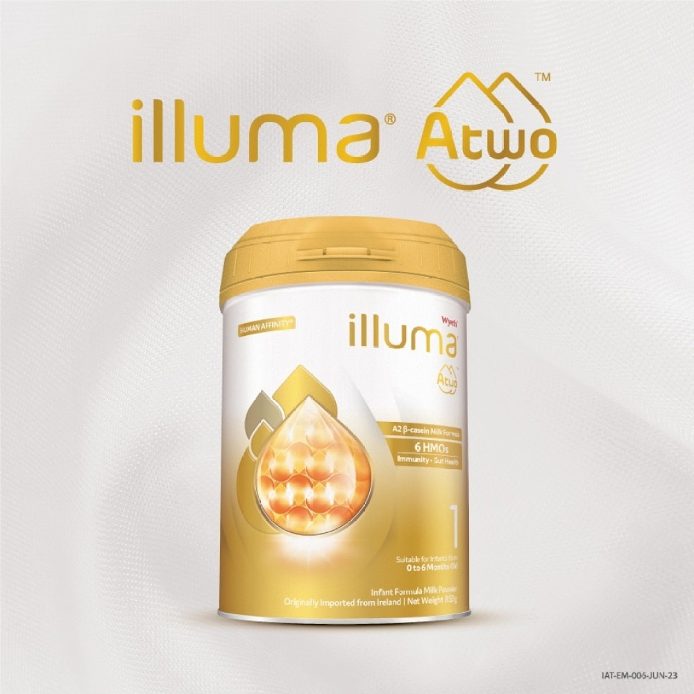 ILLUMA® Atwo A2 β-酪蛋白1號初生嬰兒配方奶粉 850克