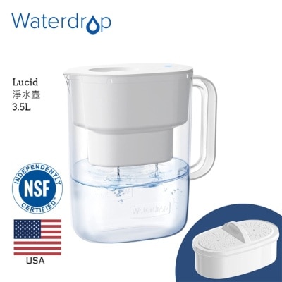 Waterdrop Lucid 系列滤水壶3.5L (白) WD-PT-07W (商家直送-5个工作天内送到府上)