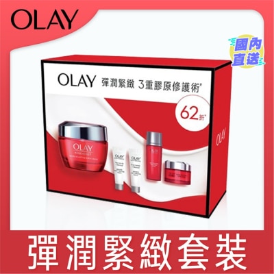 OLAY OLAY Bouncy & Firming Pack (Super Cream 50g + 14G + Toner 18ML + WR Ess 6ml x 2)