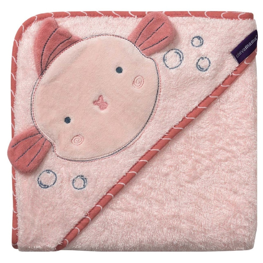 BABY BATH TOWEL-CORAL/FISH (SUPPLIER DELIVERY–10 WORKING DAYS)