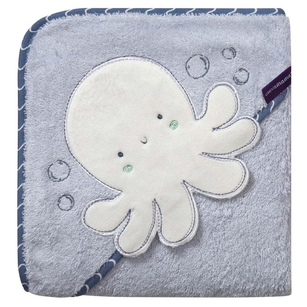 BABY BATH TOWEL-BLUE/OCTOPUS (SUPPLIER DELIVERY–10 WORKING DAYS)