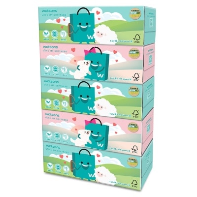 WATSONS WATSBAG BOX TISSUE 100SHEETX5BOX( 3PLY)