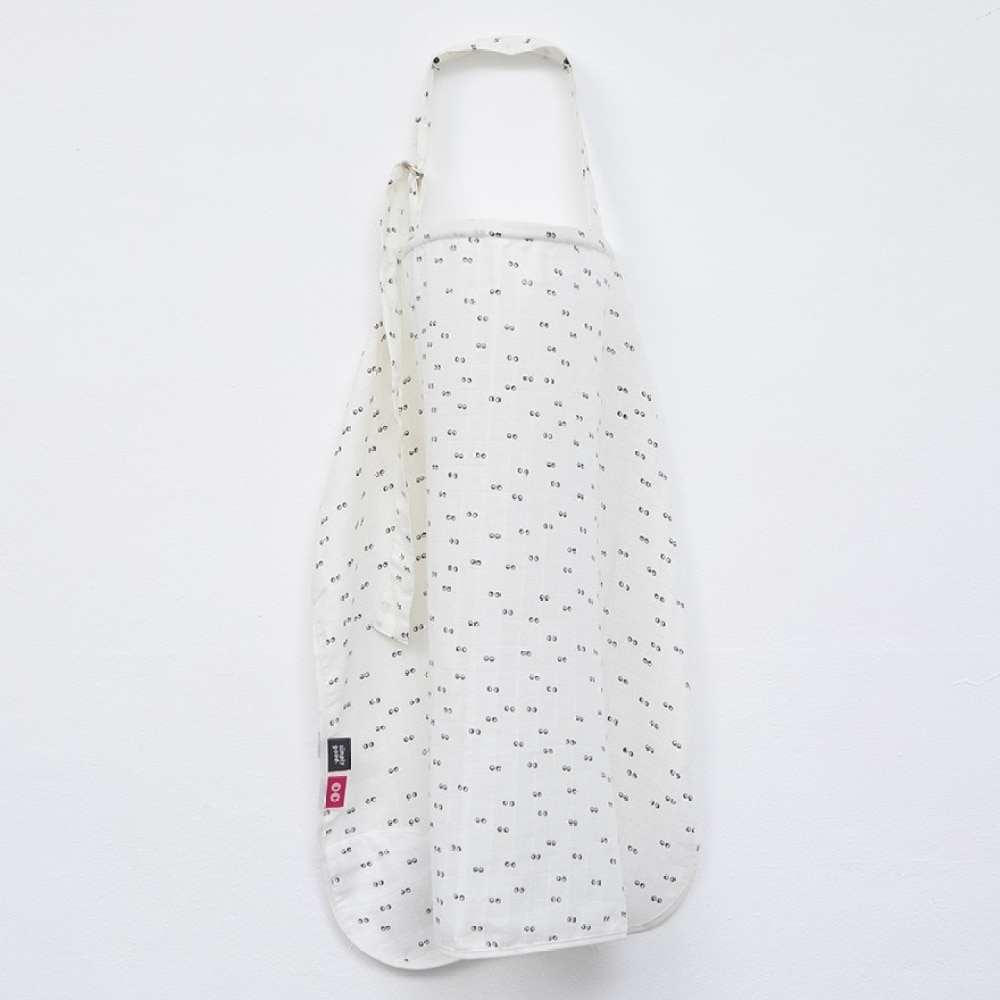 纱布哺乳围巾(眼睛/白) (商家直送-10个工作天内送到府上)
