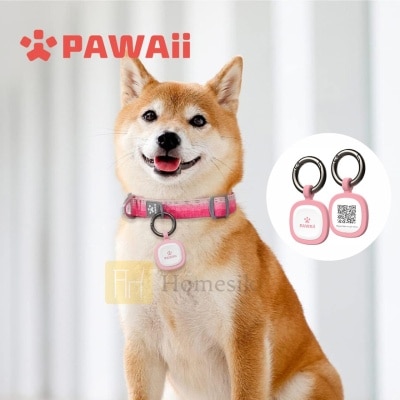 PAWAii PET QR CODE ID TAG (PINK) (SUPPLIER DELIVERY–5 WORKING DAYS;FREE DELIVERY UPON $500)