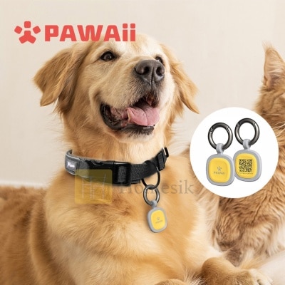 PAWAii PET QR CODE ID TAG (YELLOW) (SUPPLIER DELIVERY–5 WORKING DAYS;FREE DELIVERY UPON $500)