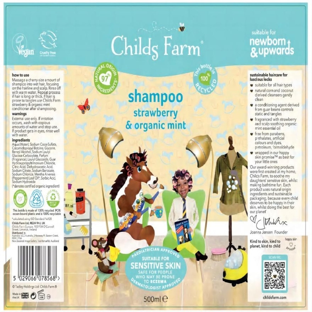 Childs Farm Organic Strawberry & Organic Mint Shampoo 500ml