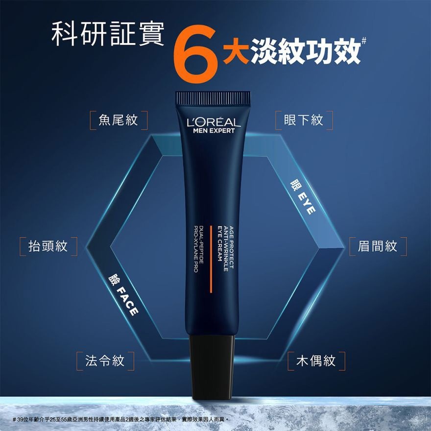 Men Expert男士青春肌源紧致抗皱眼脸抚纹霜25ml