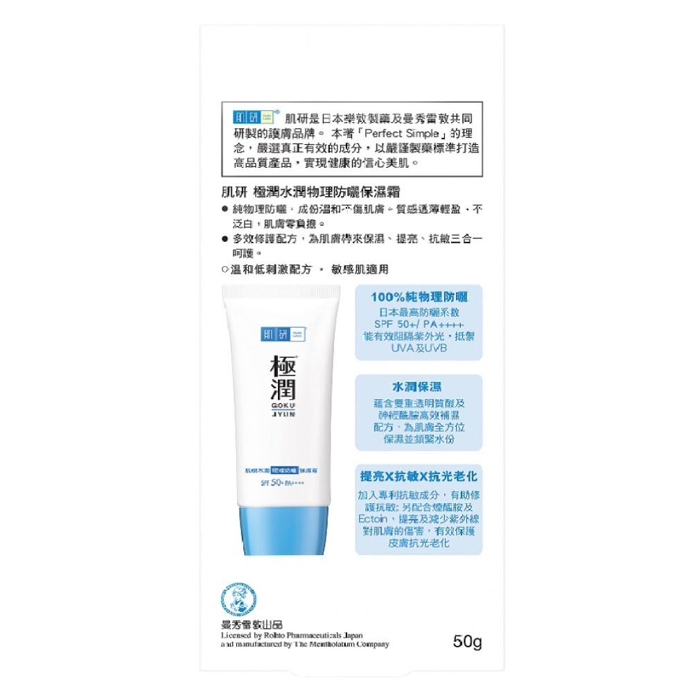 HADA LABO GOKUJYUN PHYSICAL SUNSCREEN CREAM SPF 50+ PA++++