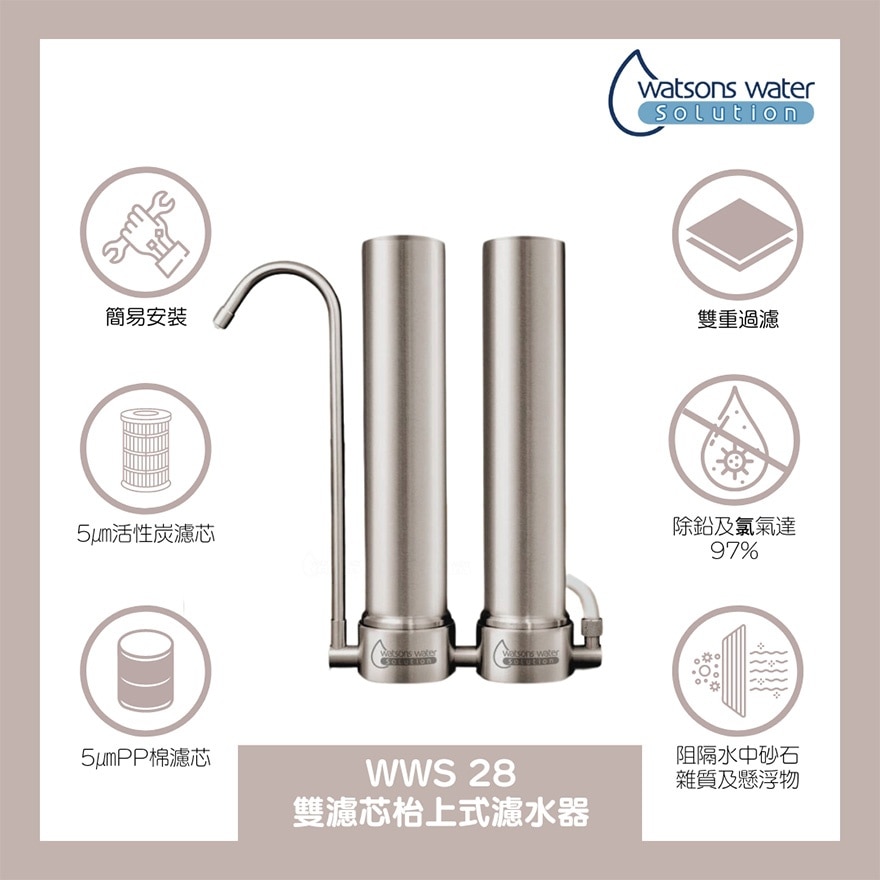 WWS 28 双滤芯台上式滤水器