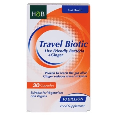 HOLLAND&BARRETT TRAVEL BIOTIC + GINGER 30S