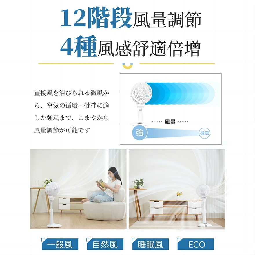 YOHOME 4D全方位淨化直流伸縮循環扇(高用款)(買任何thinkbusiness產品滿$1000送sheibe祛斑美白精華液×1)(商家直送-8個工作天內送到府上)