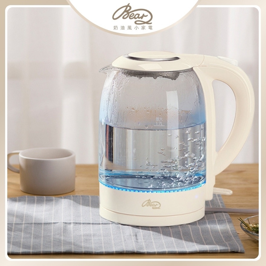 GLASS ELECTRIC KETTLE 1.7L KEB-180CW (SUPPLIER DELIVERY–6 WORKING DAYS)