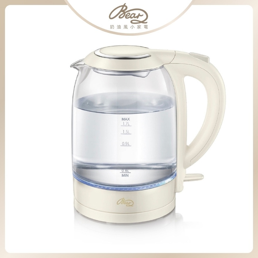 GLASS ELECTRIC KETTLE 1.7L KEB-180CW (SUPPLIER DELIVERY–6 WORKING DAYS)