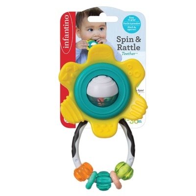 Infantino 花型搖搖牙膠 黃色(商家直送-7個工作天內送到府上)