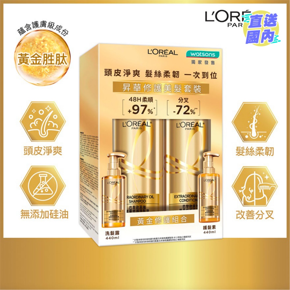 升华修护洗发露 + 护发素套装 440毫升+440毫升