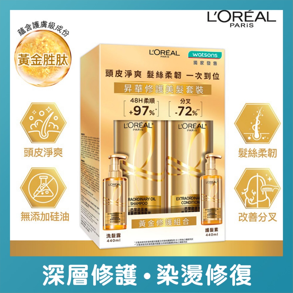 昇華修護美髮套裝 (昇華修護洗髮露440毫升 + 昇華修護護髮素440 毫升)