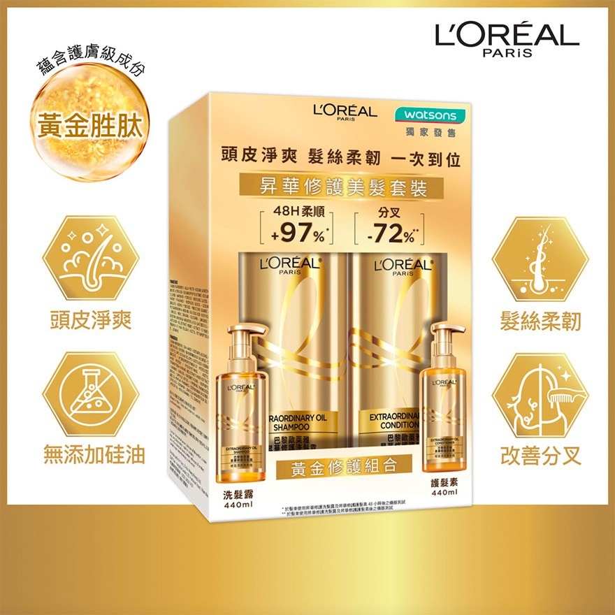 昇華修護美髮套裝 (昇華修護洗髮露440毫升 + 昇華修護護髮素440 毫升)