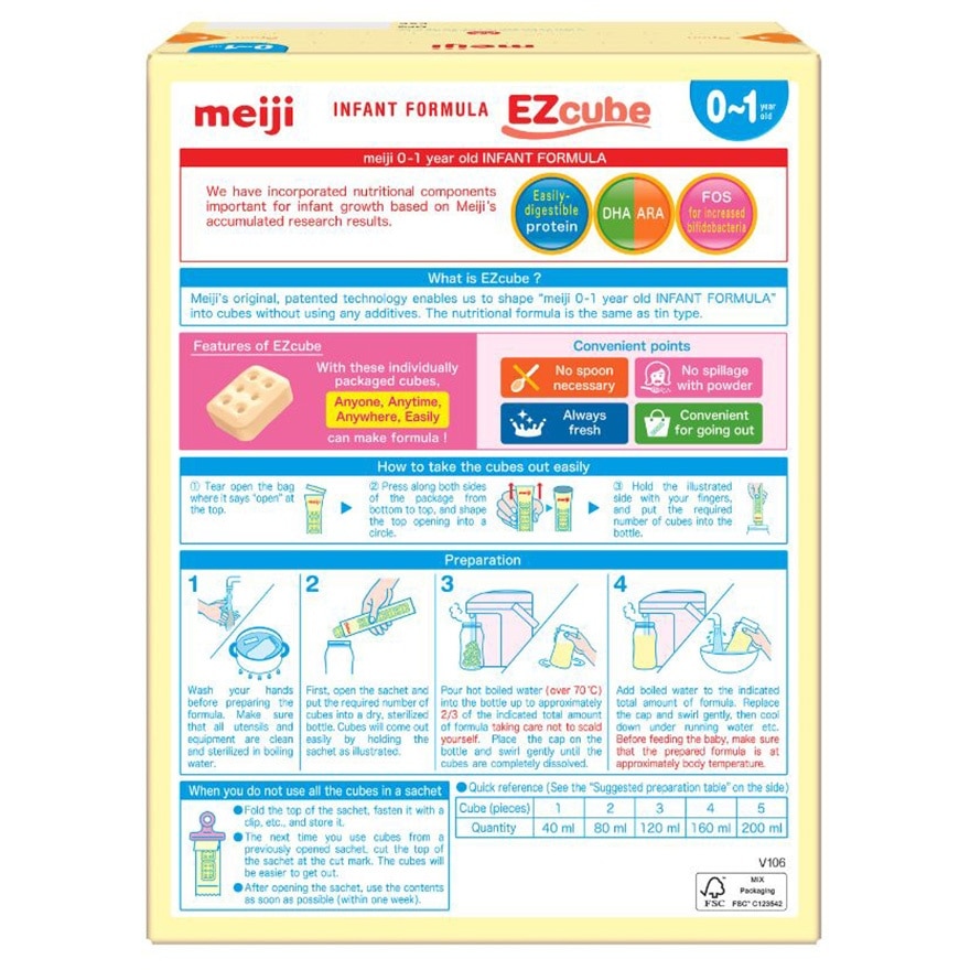 MEIJI INFANT FORMULA EZCUBE 20 SACHETS