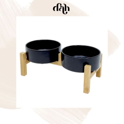 DAH Elevated Ceramic Feeding Bowl with Wooden Frame｜Buy $399 get cat house (Supplier Delivery – within 5 working days)