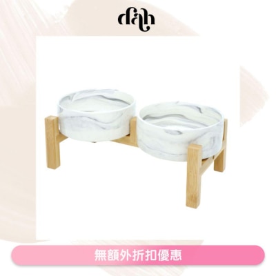 DAH Elevated Ceramic Feeding Bowl with Wooden Frame｜Buy upon $399 get cat house(Supplier Delivery – within 5 working days)