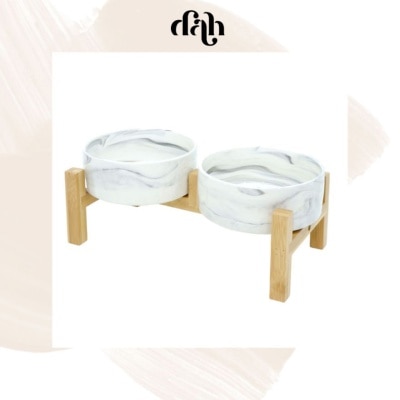 DAH Elevated Ceramic Feeding Bowl with Wooden Frame｜Buy $399 Free 1 steamed Chicken or Duck Fillet(Supplier Delivery)