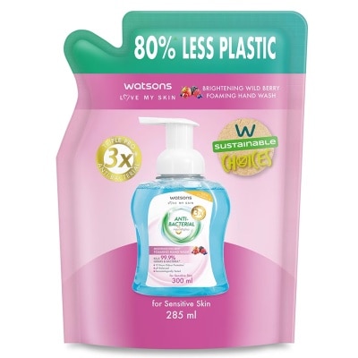 WATSONS ANTIBACTERIAL FOAM HW WILD BERRY REFILL